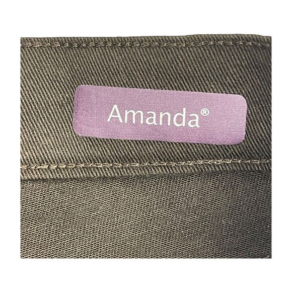 Gloria Vanderbilt Amanda Jeans Womens 12S Black Denim Slim Fit High-Rise Zip Fly - Picture 4 of 9